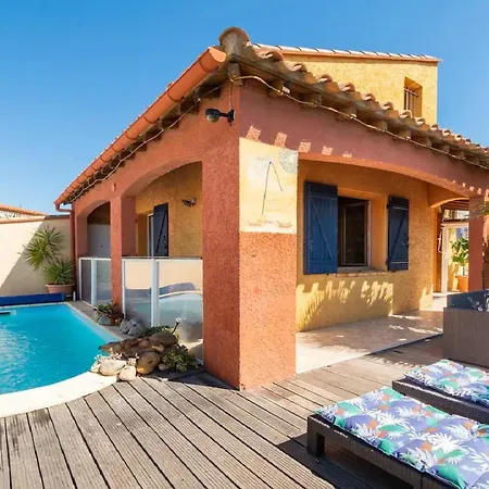 ヴィラ Magnifique Maison Avec Piscine Privee A 300 M D'une Tres Jolie De Sable Le Barcarès