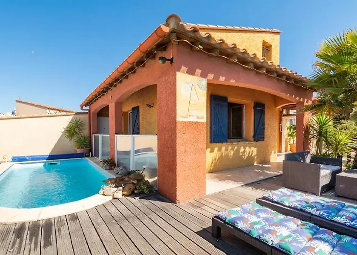 Βίλα Magnifique Maison Avec Piscine Privee A 300 M D'une Tres Jolie De Sable Le Barcarès